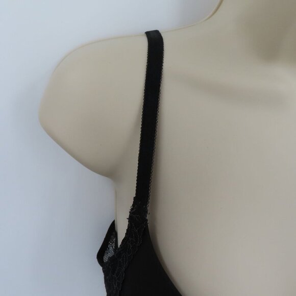 Victorias Secret 34B Dream Angels Push Up Black Lace Trim Bra Underwire Padded - Picture 2 of 14